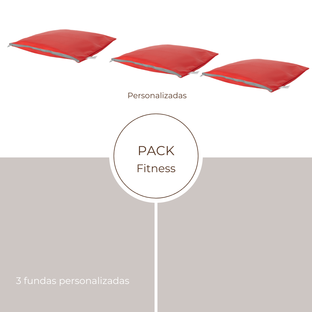 Pack Fitness | Roja cremallera gris Pack Fitness | Roja cremallera gris