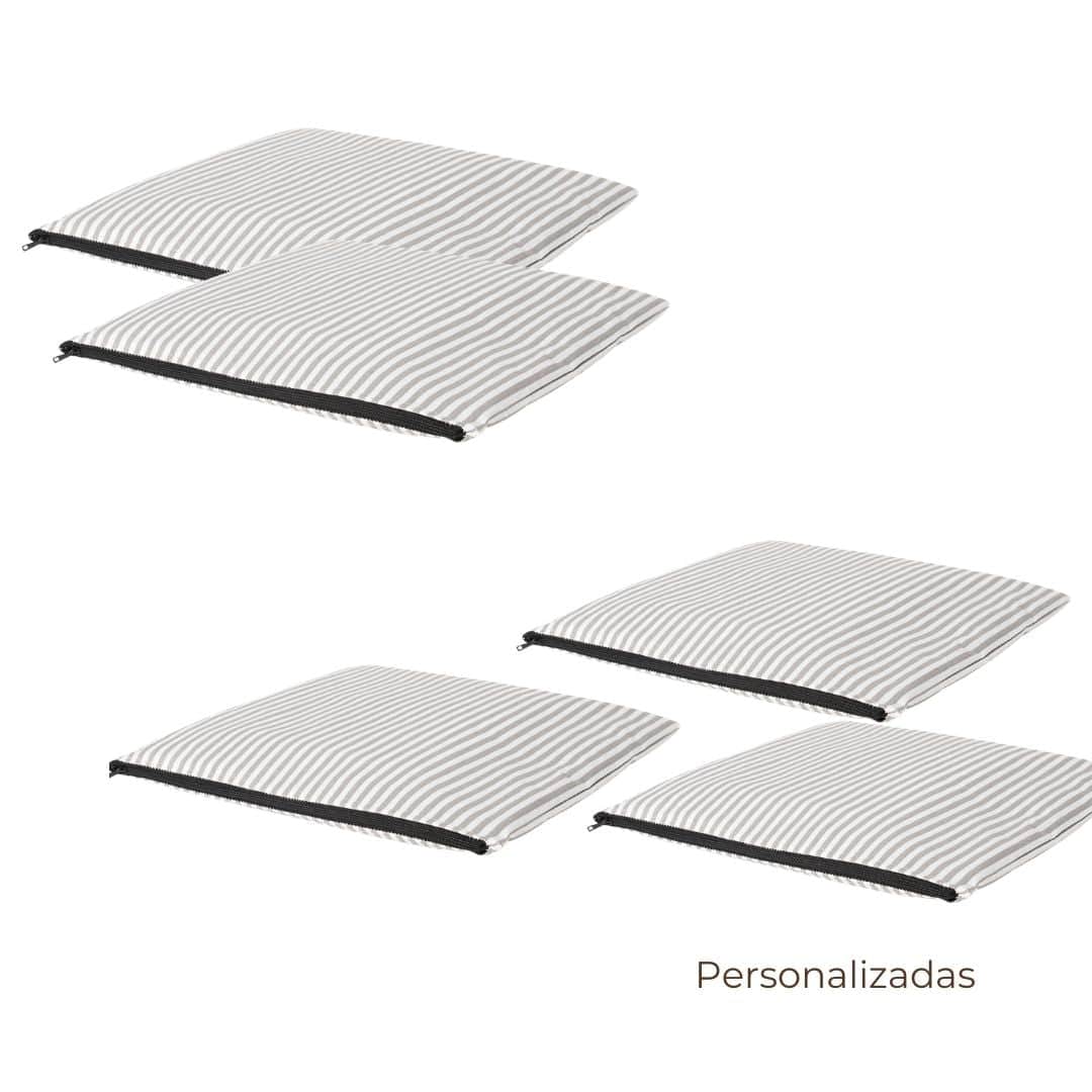 Pack Viaje Básico | Rayas gris y blanco Pack Viaje Básico | Rayas gris y blanco