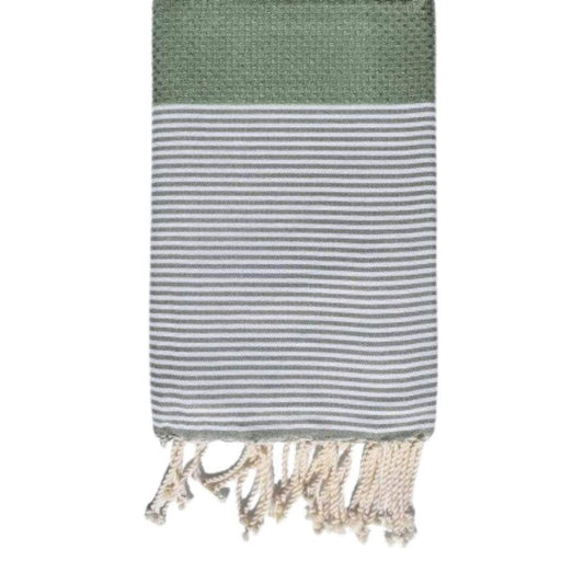 Toalla de Fouta Verde Toalla Fouta para Playa y Piscina | Suave, Ligera y de Secado Rápido
