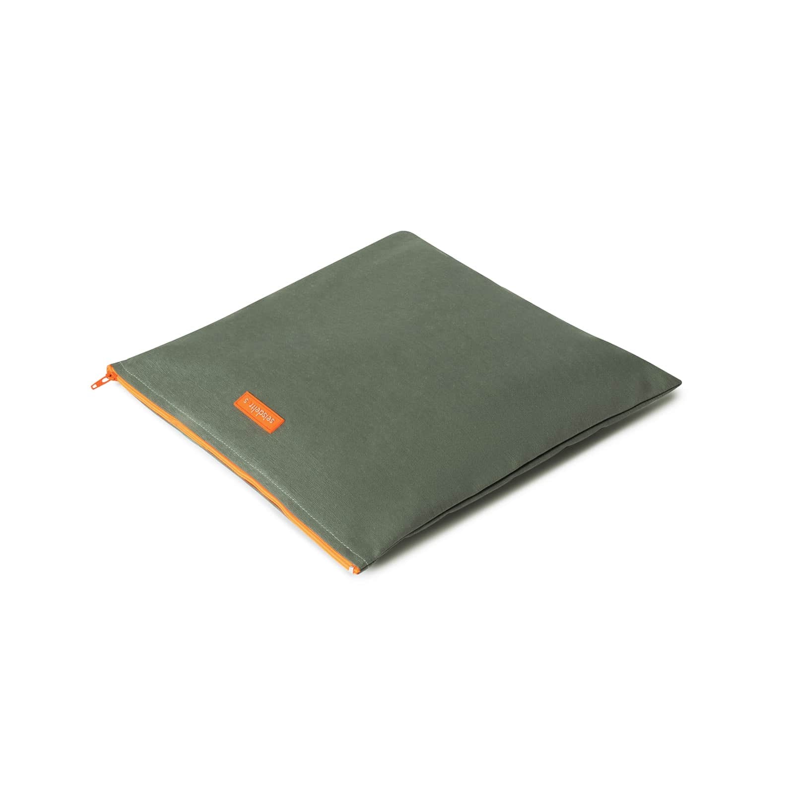 verde caqui cremallera naranja 🎁 Funda de regalo 🎁 Funda de regalo